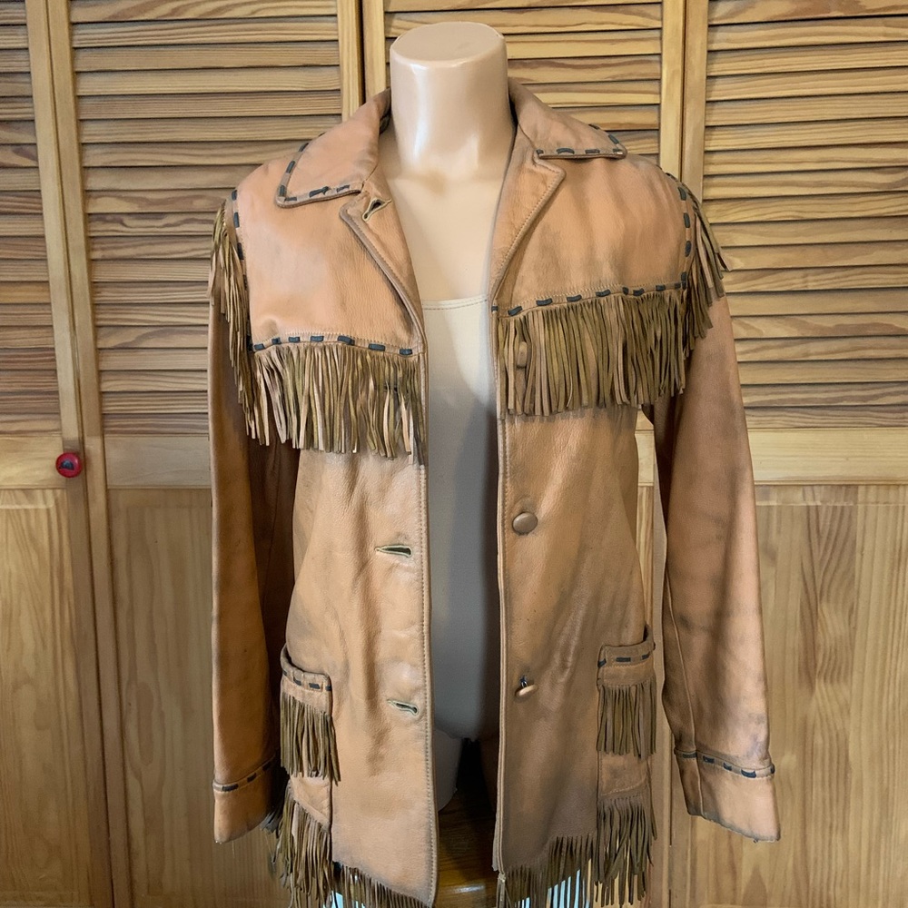 HOST PICK 🏆 VINTAGE deerskin custom made xs 70’s USA made AMERICAN WHITE TAIL